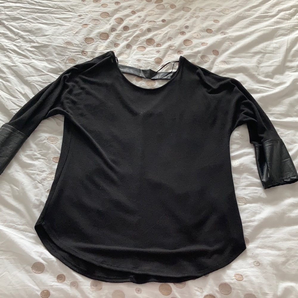 Black knit top